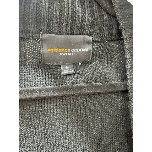 M open black knit sweater, CCB - Picture 2 of 3